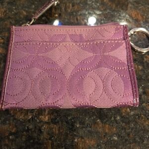 Coach Purple Coin Pouch-Card Holder